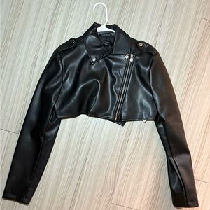 Forever 21 Black Leather Moto Jacket